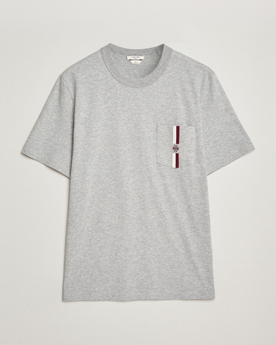 Jacob Cohën Cotton Stripe Logo Pocket T-Shirt Light Grey – Gris