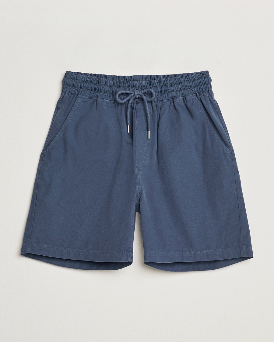 Colorful Standard Classic Organic Twill Drawstring Shorts Petrol Blue – Azul