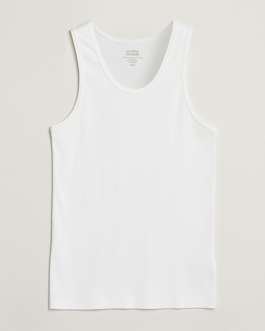Colorful Standard Organic Rib Tank Top Optical White – Blanco