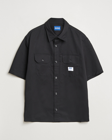 HUGO Ekyno Workwear Short Sleeve Shirt Black – Negro