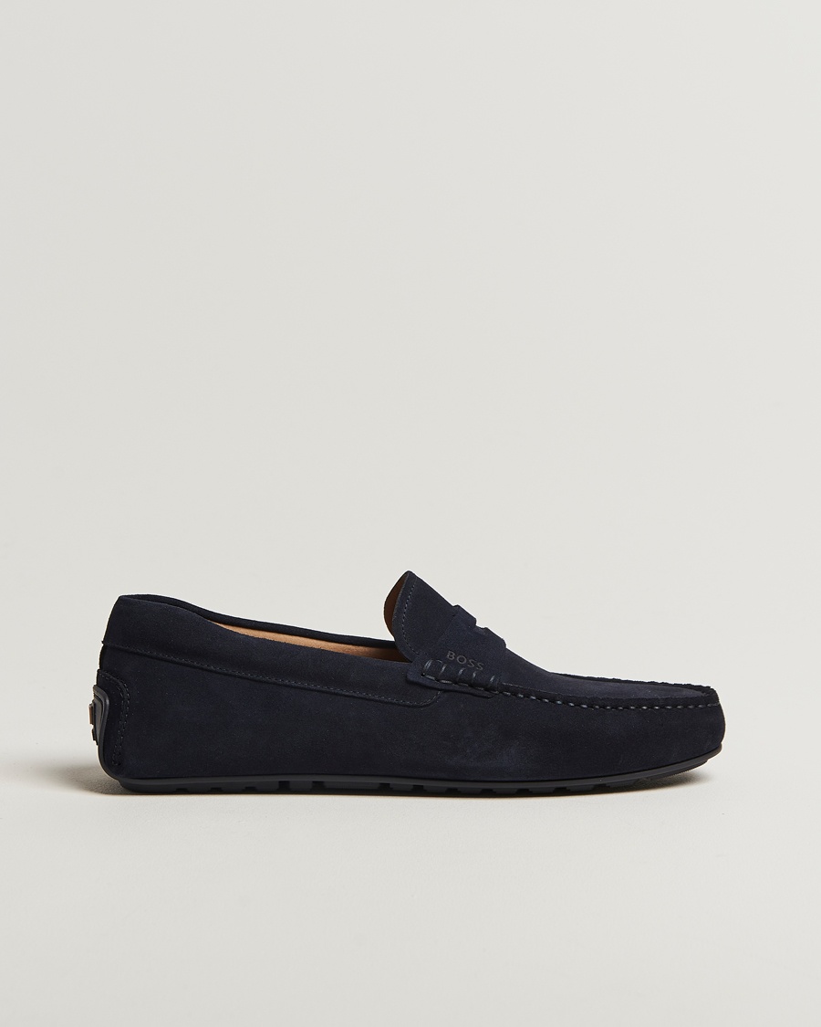BOSS BLACK Noel Suede Moccasin Dark Blue – Azul