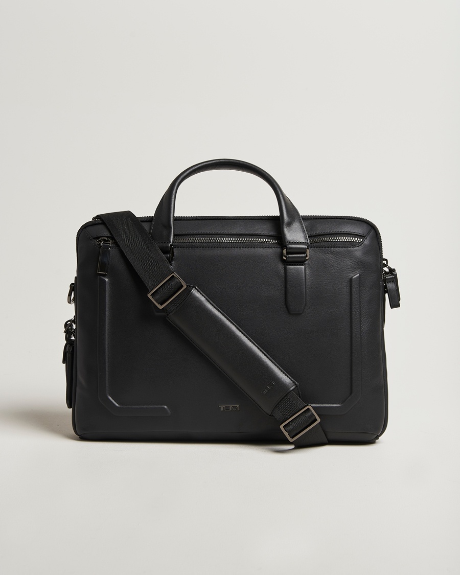 TUMI Harrison Sycamore Slim Leather Brief Black – Negro
