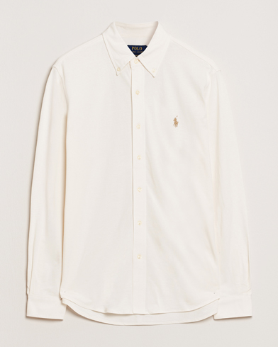 Polo Ralph Lauren Featherweight Mesh Shirt Pale Cream – Blanco