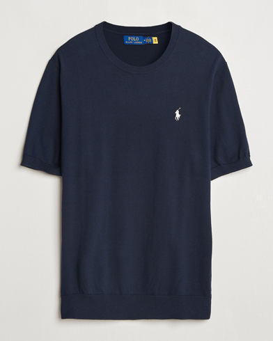 Polo Ralph Lauren Knitted Short Sleeve Tee Hunter Navy – Azul