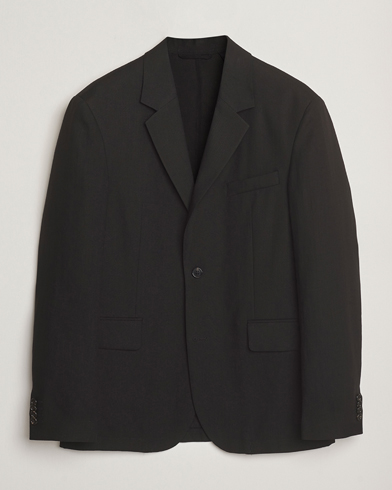 J.Lindeberg Alban Unlined Super Linen Blazer Black – Negro