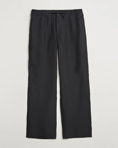 J.Lindeberg Noah Drape Linen Pants Black – Negro
