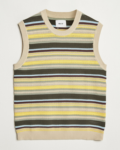 NN07 Huxley Knitted Striped Vest Multi – Multicolor