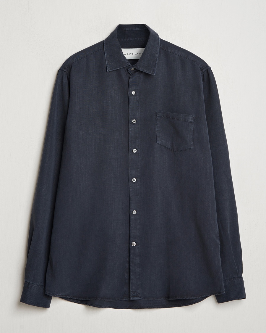 A Day's March Daintree Lyocell Shirt Navy – Azul