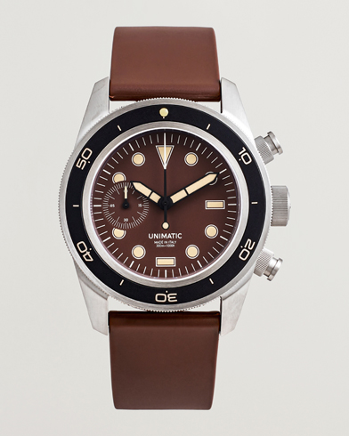 UNIMATIC U3 Heritage Chronograph Diver Dark Brown – Marrón