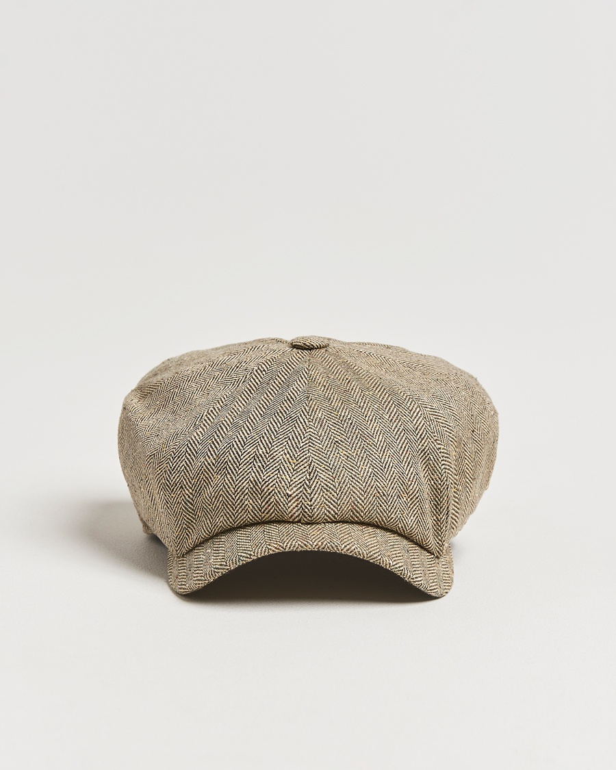 Wigéns Newsboy Retro Herringbone Cap Dark Olive – Verde