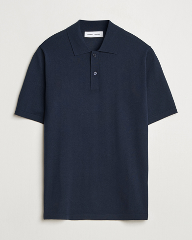 Samsøe Samsøe Sarown Knitted Polo Salute Navy – Azul