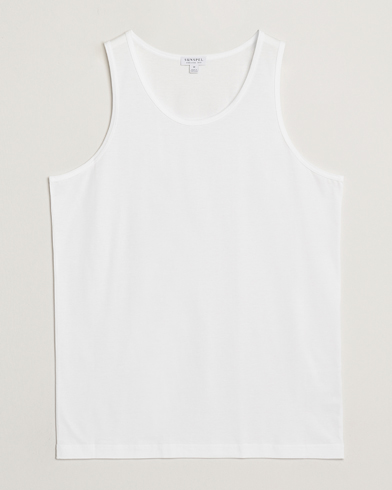 Sunspel Superfine Cotton Underwear Vest White – Blanco