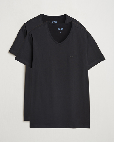 BOSS BLACK 2-Pack Relaxed Fit V-Neck T-Shirt Black – Negro