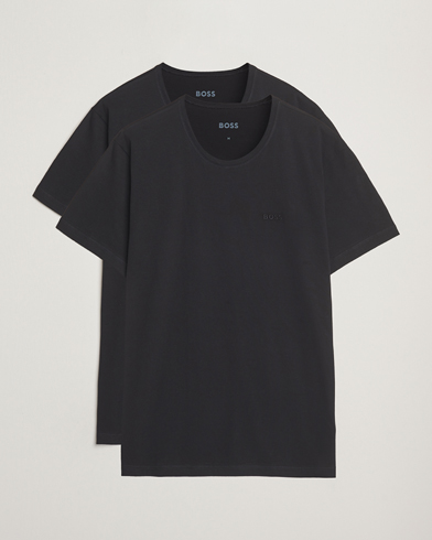 BOSS BLACK 2-Pack Relaxed Fit Crew Neck T-Shirt Black – Negro