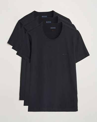 BOSS BLACK 3-Pack Crew Neck T-Shirt Black – Negro