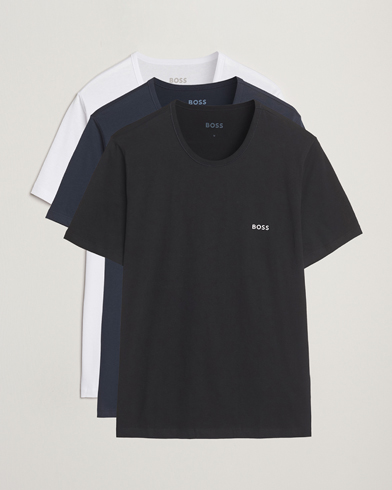 BOSS BLACK 3-Pack Crew Neck T-Shirt White/Navy/Black – Azul
