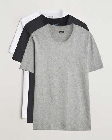 BOSS BLACK 3-Pack Crew Neck T-Shirt White/Grey/Black – Blanco