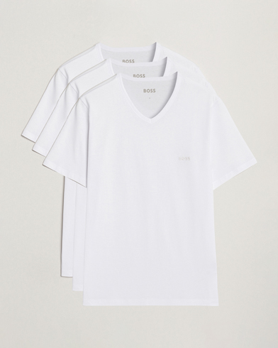 BOSS BLACK 3-Pack V-Neck T-Shirt White – Blanco
