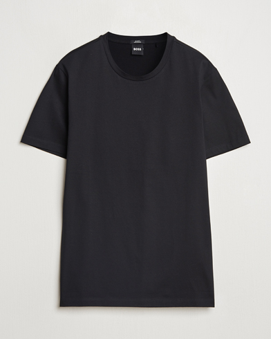 BOSS BLACK Tessler Mercerized Crew Neck T-Shirt Black – Negro