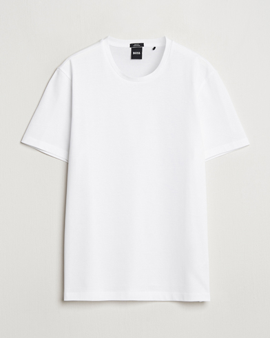 BOSS BLACK Tessler Mercerized Crew Neck T-Shirt White – Blanco