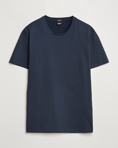BOSS BLACK Tessler Mercerized Crew Neck T-Shirt Dark Blue – Azul