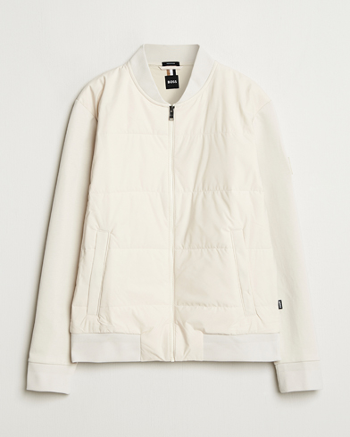 BOSS BLACK Skiles Hybrid Full Zip Open White – Blanco