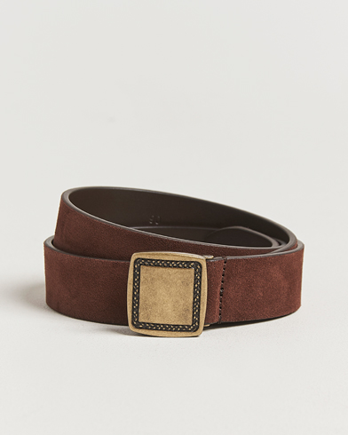 Anderson's Suede Buckle Belt 3cm Dark Brown – Marrón