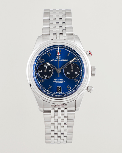 Sjöö Sandström Royal Steel Chronograph 40mm Blue Dial – Azul