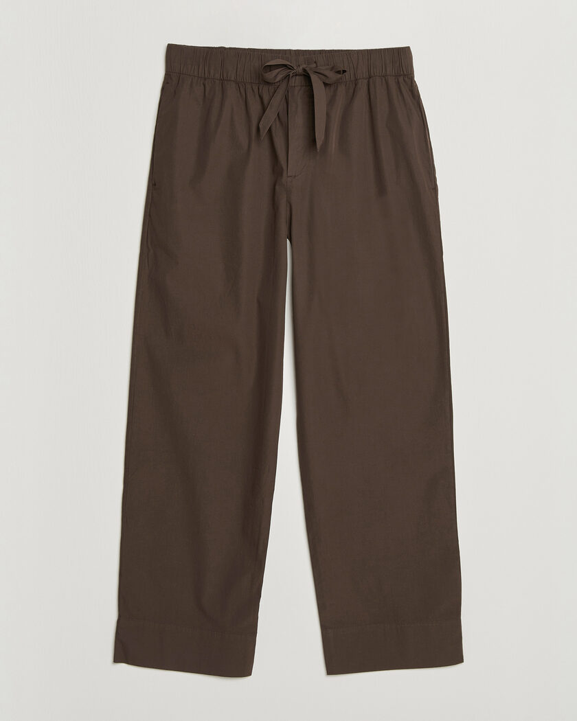 Tekla Poplin Pyjama Pants Coffee – Marrón