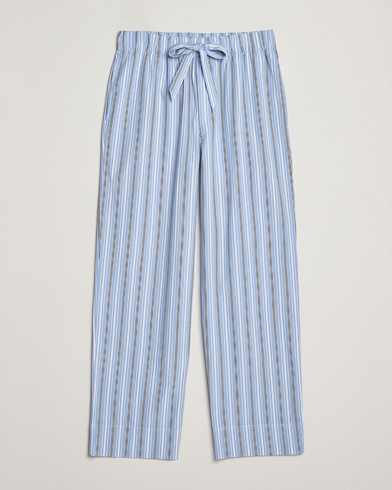 Tekla Poplin Pyjama Pants Stave Stripes – Azul
