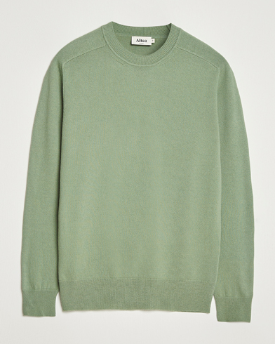 Altea Wool/Cashmere Crew Neck Pullover Green – Verde