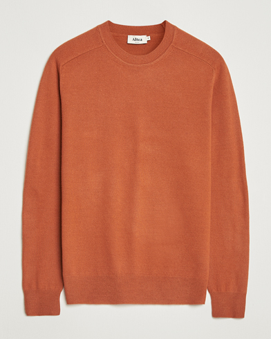 Altea Wool/Cashmere Crew Neck Pullover Orange – Naranja