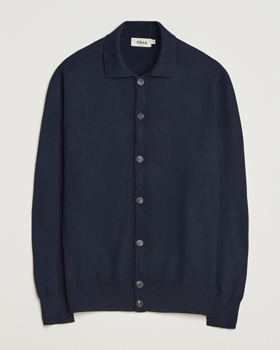 Altea Merino Wool Cardigan Navy – Azul