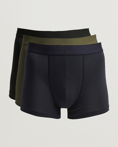 Bread & Boxers 3-Pack Boxer Brief Black/Navy/Green – Azul