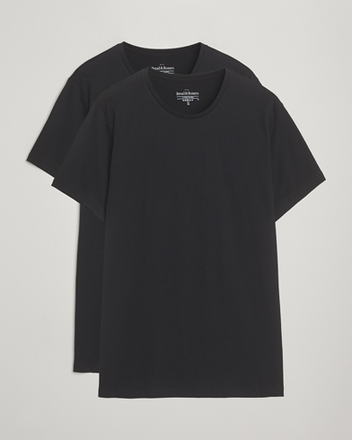 Bread & Boxers 2-Pack Lightweight Cotton T-Shirt Black – Negro