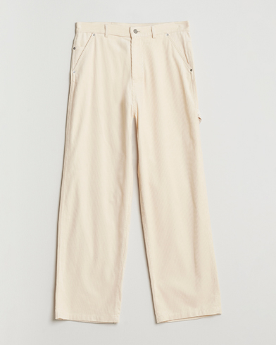 Drôle de Monsieur Baggy Corduroy Workwear Pants Ecru – Blanco