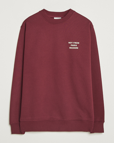 Drôle de Monsieur Slogan Sweatshirt Wine – Rojo