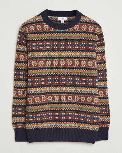 Eton Wool Knitted Fair Isle Sweater Multi – Azul