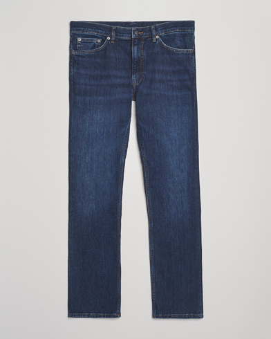 Gant Regular Fit Jeans Dark Blue Worn In – Azul