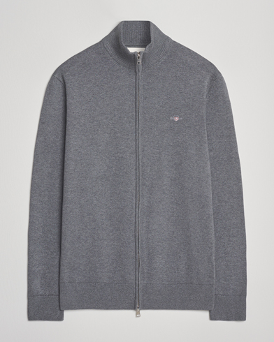 Gant Casual Cotton Full Zip Dark Grey Melange – Gris