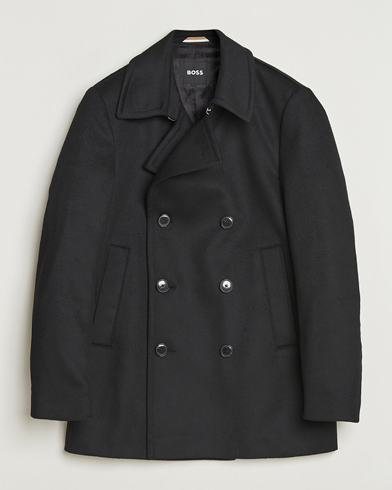 BOSS BLACK Hyde Wool Peacoat Black – Negro