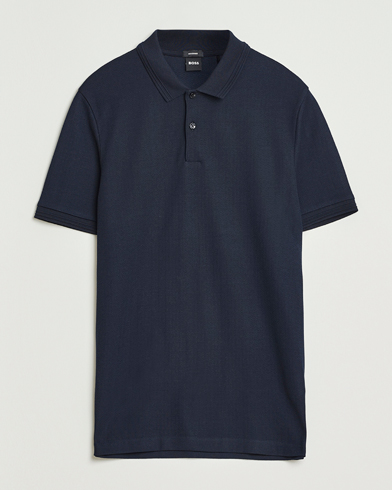 BOSS BLACK Parlay Structured Polo Dark Blue – Azul