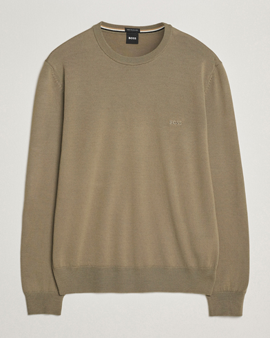 BOSS BLACK Botto Merino Knitted Pullover Open Brown – Marrón