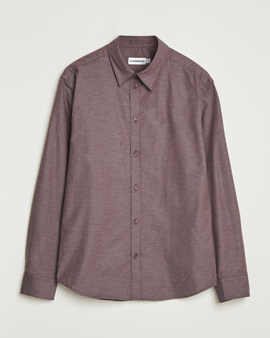 J.Lindeberg Slim Fit Light Flannel Shirt Huckleberry – Marrón