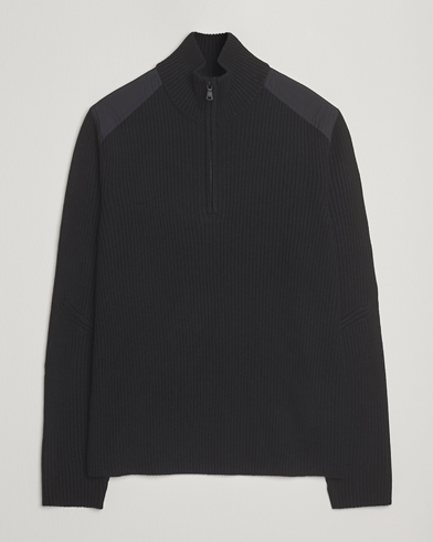 J.Lindeberg Martin Knitted Hybrid Half Zip Black – Negro