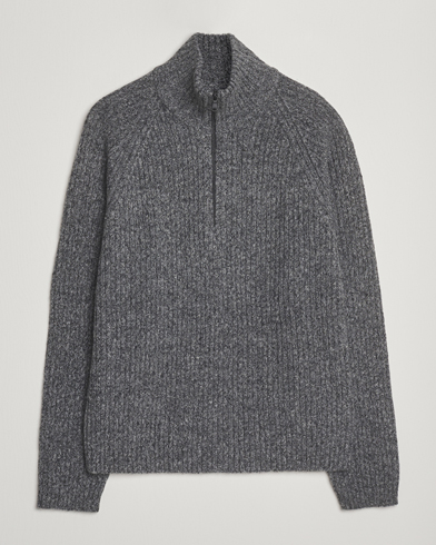 J.Lindeberg Victor Wool Half Zip Dark Grey Melange – Gris