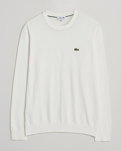 Lacoste Cotton Knitted Sweater Flour – Blanco