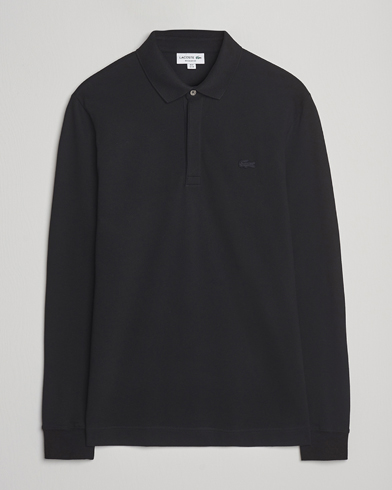 Lacoste Paris Long Sleeve Polo Piké Black – Negro
