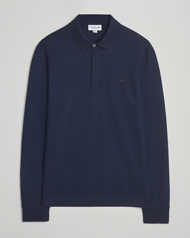 Lacoste Paris Long Sleeve Polo Piké Navy Blue – Azul