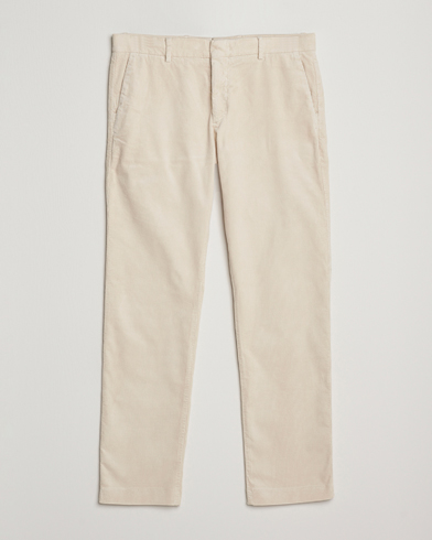 NN07 Theo Regular Fit Corduroy Chinos Ivory – Blanco